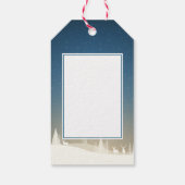 Frohe Weihnachten und eine glückliche Schneeszene Geschenkanhänger (Rückseite)