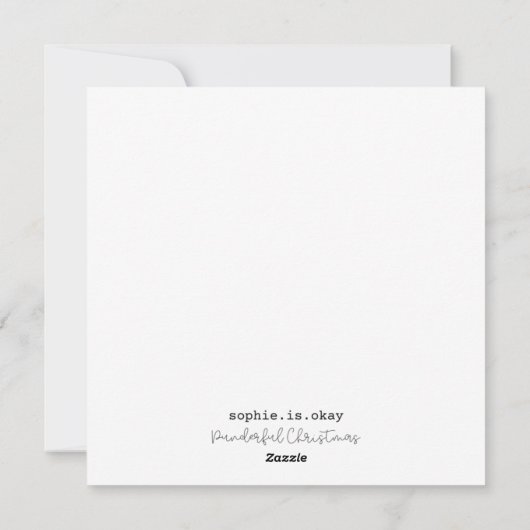 Frohe Weihnachten und eine glückliche Weihnachtska (Rückseite)