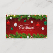 Frohe Weihnachten und Elf Business Card Design Visitenkarte (Rückseite)