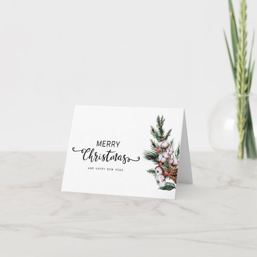 Frohe Weihnachten und Foto Gruß Weihnachtskarte (Vorderseite)