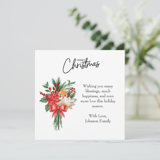 Frohe Weihnachten und Foto Weihnachtskarte (Stehend Vorderseite)