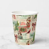 Frohe Weihnachten und Frohe Festtage Pappbecher (Rückseite)