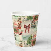 Frohe Weihnachten und Frohe Festtage Pappbecher (Vorderseite)