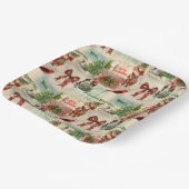 Frohe Weihnachten und Frohe Festtage Pappteller (Gewinkelt)