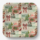 Frohe Weihnachten und Frohe Festtage Pappteller (Vorderseite)