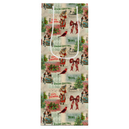 Frohe Weihnachten und Frohe Festtage Vintag Geschenktüte Für Weinflaschen