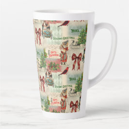 Frohe Weihnachten und Frohe Festtage Vintag Milchtasse