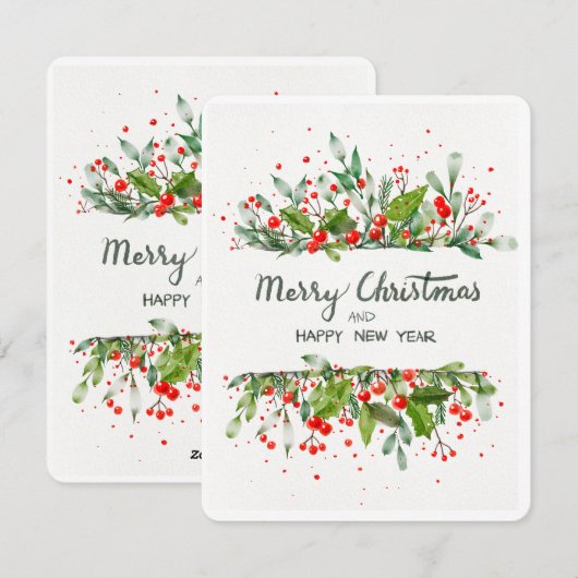 FROHE WEIHNACHTEN UND FROHES NEUES JAHR (Vorne/Hinten)