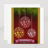 FROHE WEIHNACHTEN UND FROHES NEUES JAHR EINLADUNG (Vorne/Hinten)