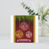 FROHE WEIHNACHTEN UND FROHES NEUES JAHR EINLADUNG (Stehend Vorderseite)