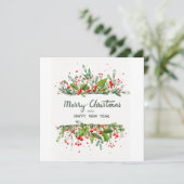 FROHE WEIHNACHTEN UND FROHES NEUES JAHR EINLADUNG (Stehend Vorderseite)