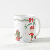 Frohe Weihnachten und frohes neues Jahr Lutins Kaffeetasse (VorderseiteRechts)
