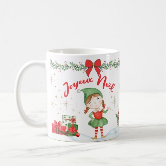 Frohe Weihnachten und frohes neues Jahr Lutins Kaffeetasse (Links)