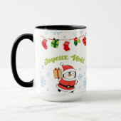 Frohe Weihnachten und frohes neues Jahr Pinguine Tasse (Links)