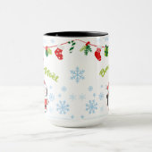 Frohe Weihnachten und frohes neues Jahr Pinguine Tasse (Zentrum)
