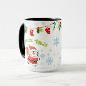 Frohe Weihnachten und frohes neues Jahr Pinguine Tasse (Vorderseite Links)