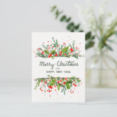 FROHE WEIHNACHTEN UND FROHES NEUES JAHR POSTKARTE (Stehend Vorderseite)