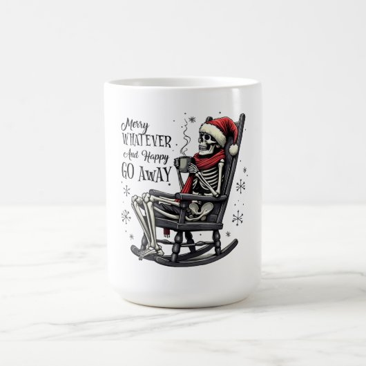 Frohe Weihnachten und frohes Verschwinden Kaffeetasse (Mittel)