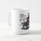 Frohe Weihnachten und frohes Verschwinden Kaffeetasse (Vorderseite Links)