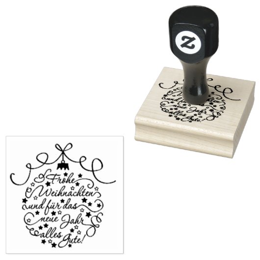 Frohe Weihnachten und für das neue Jahr Gummistempel (Stempel)
