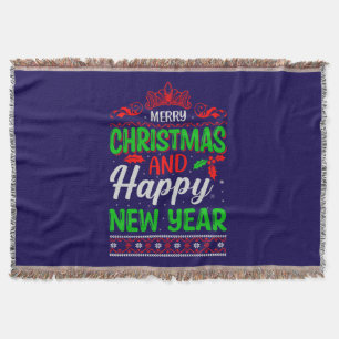 Frohe Weihnachten und Glück im neuen Jahr 61064 Decke