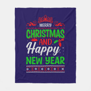 Frohe Weihnachten und Glück im neuen Jahr 61064 Fleecedecke