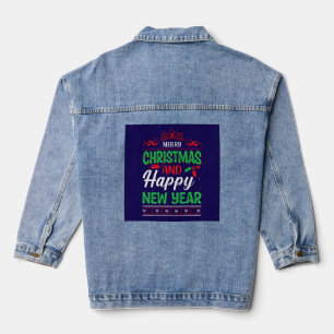 Frohe Weihnachten und Glück im neuen Jahr 61064 Ho Jeansjacke