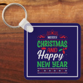 Frohe Weihnachten und Glück im neuen Jahr 61064 Ho Schlüsselanhänger (Vorderseite)