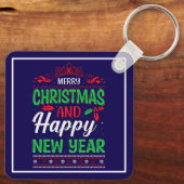 Frohe Weihnachten und Glück im neuen Jahr 61064 Ho Schlüsselanhänger (Rückseite)