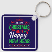 Frohe Weihnachten und Glück im neuen Jahr 61064 Ho Schlüsselanhänger (Rückseite)