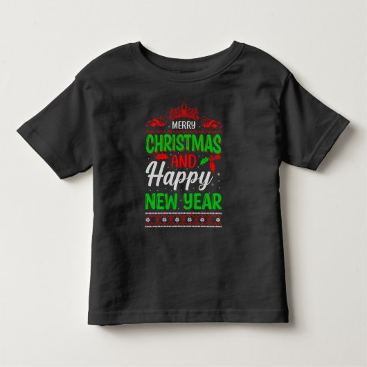Frohe Weihnachten und Glück im neuen Jahr 61064 Kleinkind T-shirt (Vorderseite)