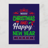 Frohe Weihnachten und Glück im neuen Jahr 61064 Postkarte (Vorderseite)