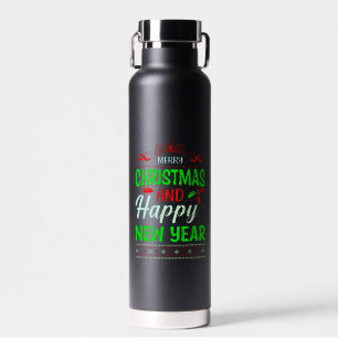 Frohe Weihnachten und Glück im neuen Jahr 61064 Trinkflasche