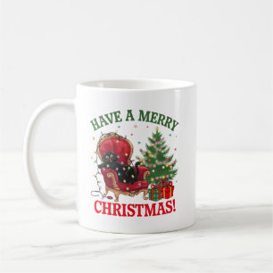 Frohe Weihnachten und Glück im neuen Jahr   Feiert Kaffeetasse