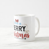 Frohe Weihnachten und Glück im neuen Jahr | Feiert Kaffeetasse (VorderseiteRechts)