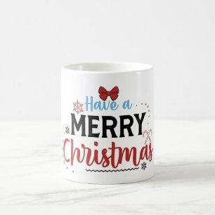 Frohe Weihnachten und Glück im neuen Jahr Feiert Kaffeetasse