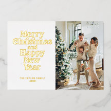 Frohe Weihnachten und Glück im neuen Jahr Gold