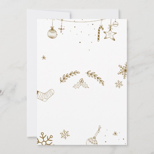 Frohe Weihnachten und Glück im neuen Jahr Moderne Einladung (Rückseite)