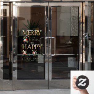 Frohe Weihnachten und Glück im neuen Jahr Persona Fensteraufkleber