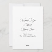 Frohe Weihnachten und Glück im neuen Jahr Personal (Rückseite)