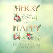 Frohe Weihnachten und Glück im neuen Jahr Personal Fensteraufkleber (Blatt 3)