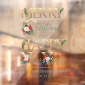 Frohe Weihnachten und Glück im neuen Jahr Personal Fensteraufkleber (Blatt 2)