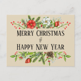 Frohe Weihnachten und Glück im neuen Jahr Personal Postkarte