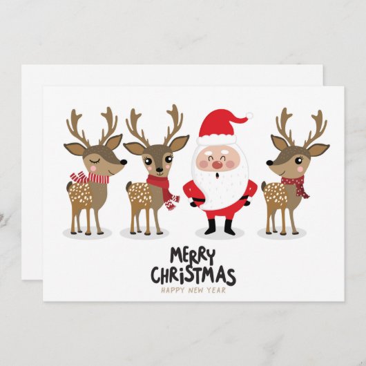 Frohe Weihnachten und Glück im neuen Jahr Santa (Vorne/Hinten)