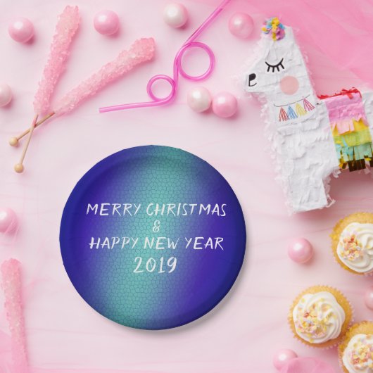 Frohe Weihnachten und Glück neu Pappteller (Party)