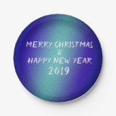 Frohe Weihnachten und Glück neu Pappteller (Vorderseite)