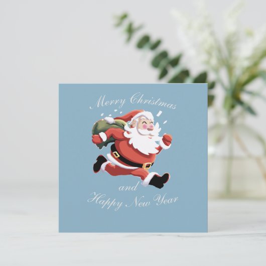 Frohe Weihnachten und Glück Neues Jahr (Stehend Vorderseite)