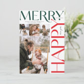 Frohe Weihnachten und Glück Neues Jahr, Modernes 4 (Stehend Vorderseite)