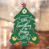 Frohe Weihnachten und Glück Neues Jahr, Winter Fensteraufkleber (Blatt 2)