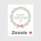 Frohe Weihnachten und glückliche Feiertage Aufkleber (Blatt)